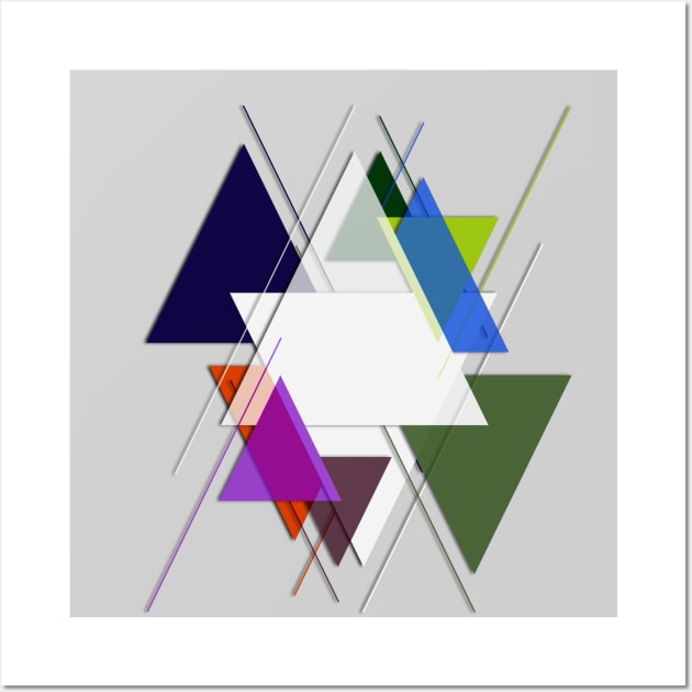 Triangles Clolors Wall Art by bobyberto